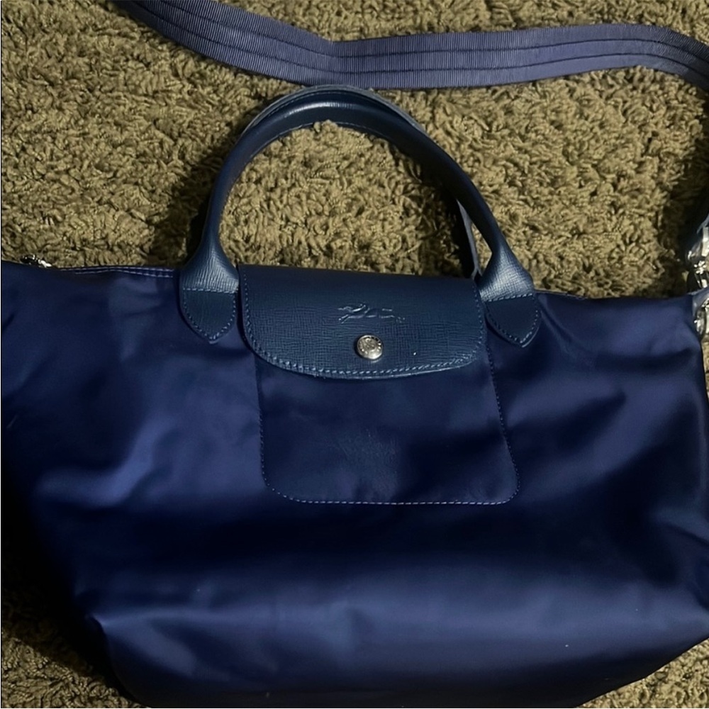 Longchamp Navy Blue Tote Bag